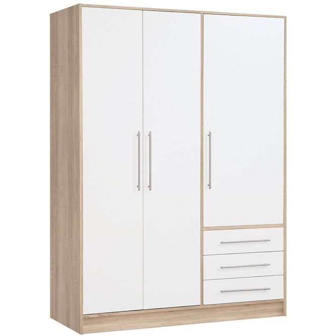 Schrank Jupiter 145cm Eiche Sonoma/Weiß