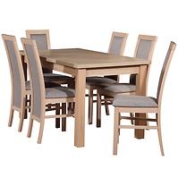 Esszimmer Set  Sokrates 1+6 St28 140x80+40 +W80 Eiche Sonoma