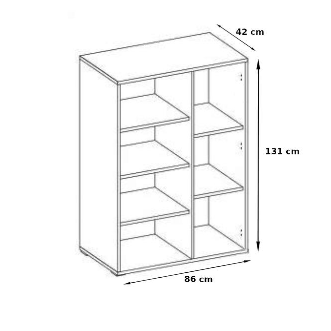 Kommode Davos 86cm Grau/Dunkle Walnuss