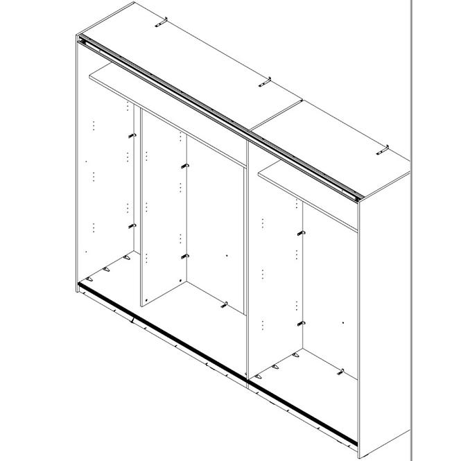 Schrank Starlet White 270cm Weiß