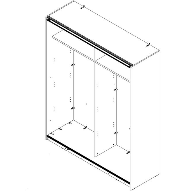 Schrank Starlet White 180cm Weiß