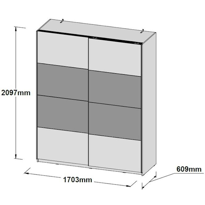 Schrank Starlet White 180cm Weiß