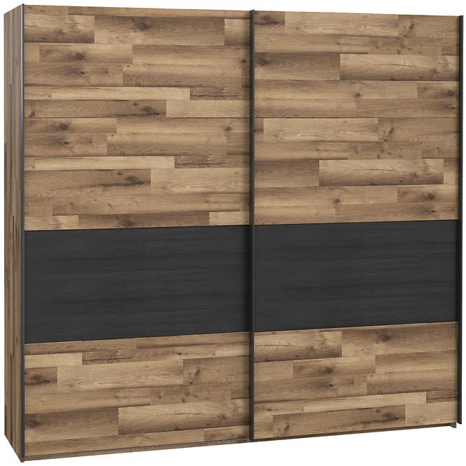 Schrank Jakobina 220cm Dub/Černá