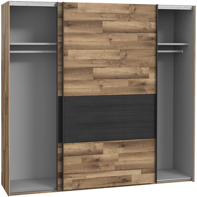 Schrank Jakobina 220cm Dub/Černá