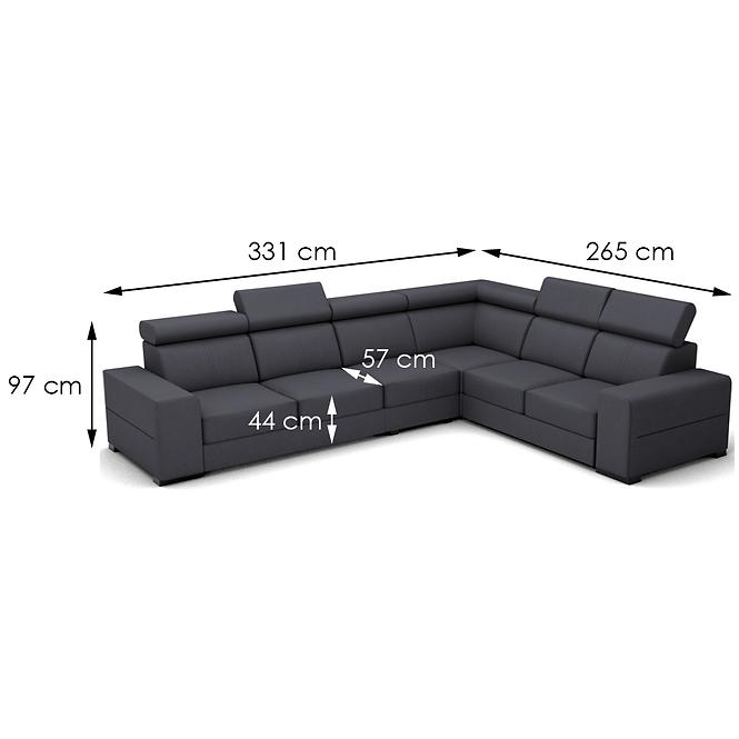 Ecksofa Apollo OT-2R Soro 97 Wenge Holz