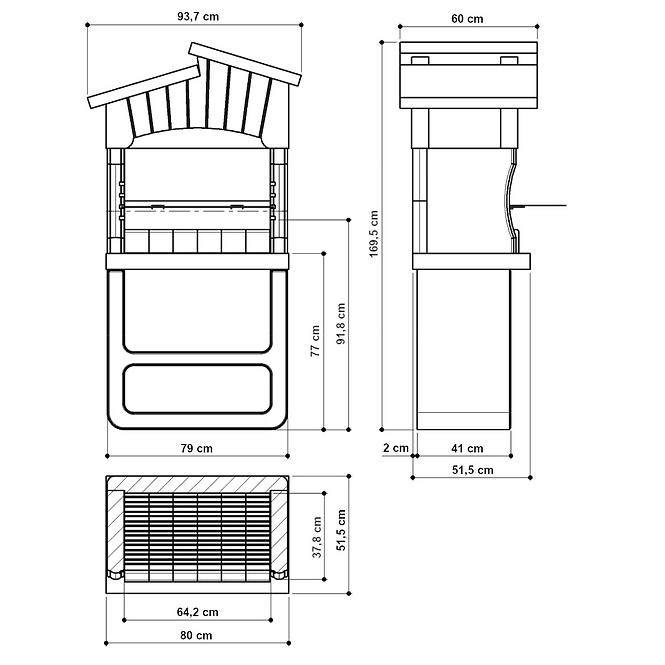 Betongrill CAORLE 050486