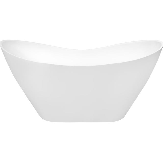 Freistehende Badewanne Viya 160x70 weiß + klik-klak