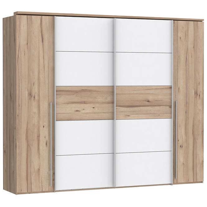 Schrank Ray 270cm 4d  Eiche/Weiß