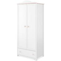 Schrank Luna 85cm 2D Weiß / Pink LN-12