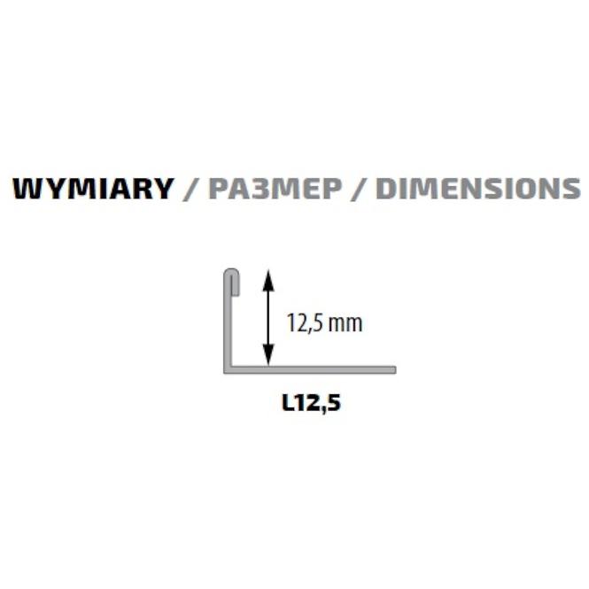 Winkel-Abschlussprofi L 12,5 mm/2,5 m