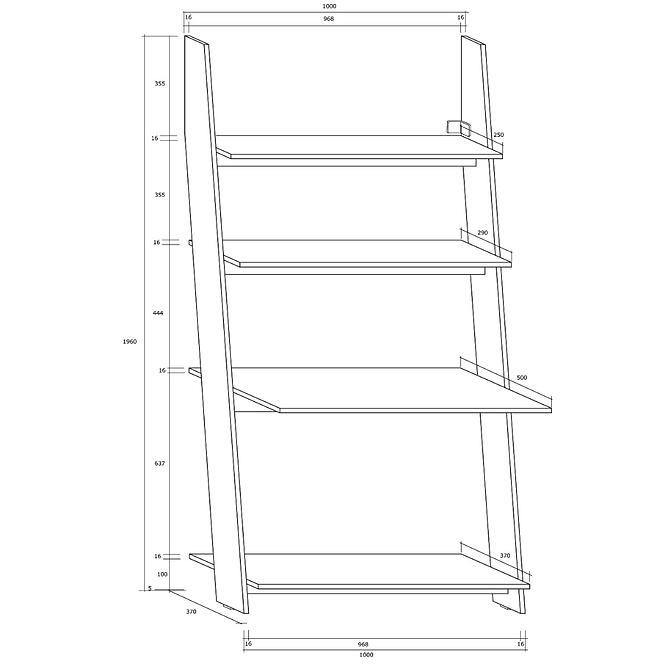 Schreibtisch Rack Eiche Sonoma