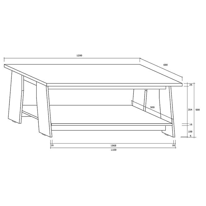 Couchtisch Rack Eiche Sonoma