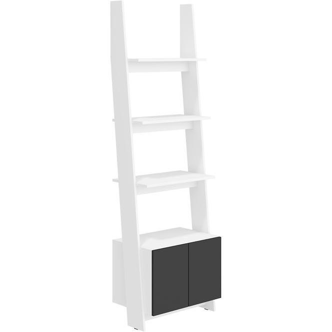 Regal Rack 60cm 1D Weiß/Schwarz