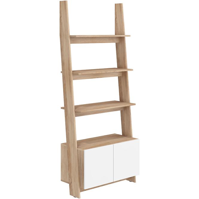 Regal Rack 80cm 1D Eiche Sonoma/Weiß