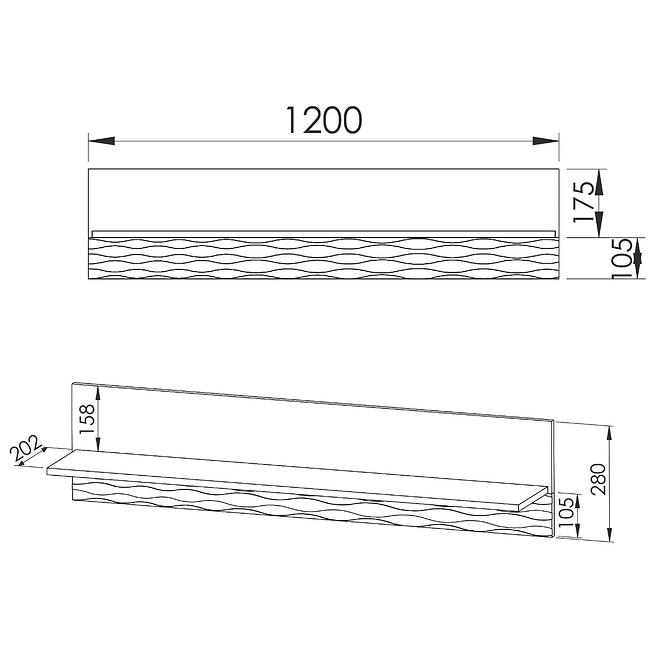 Regal Clermont 120cm 12 Schneekiefer