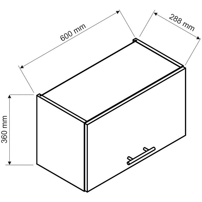 Küchenzeile Vita W60okgr Weiß/Glanz