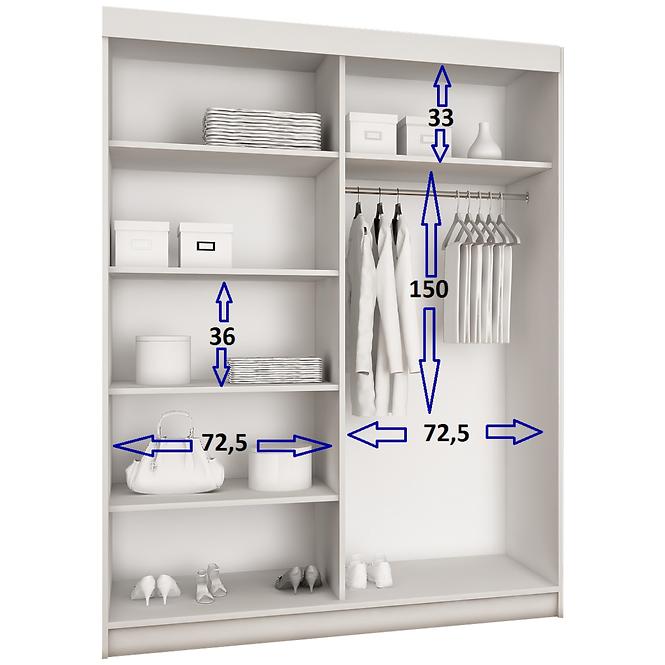 Schrank Top 8 150 Weiß