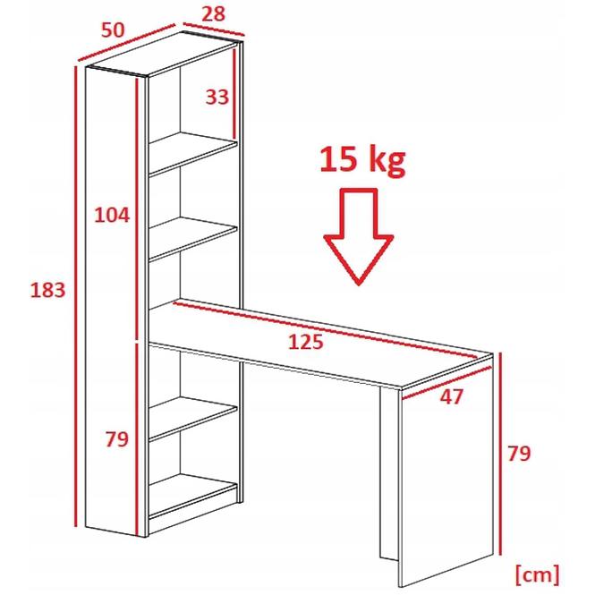 Schreibtisch B-1  Weiß