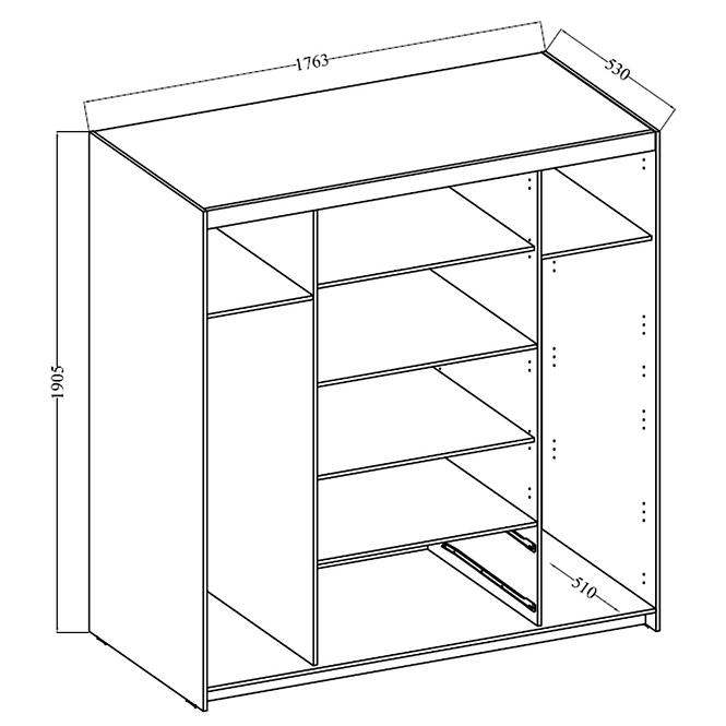 Schrank Elena 4d Eiche Sonoma