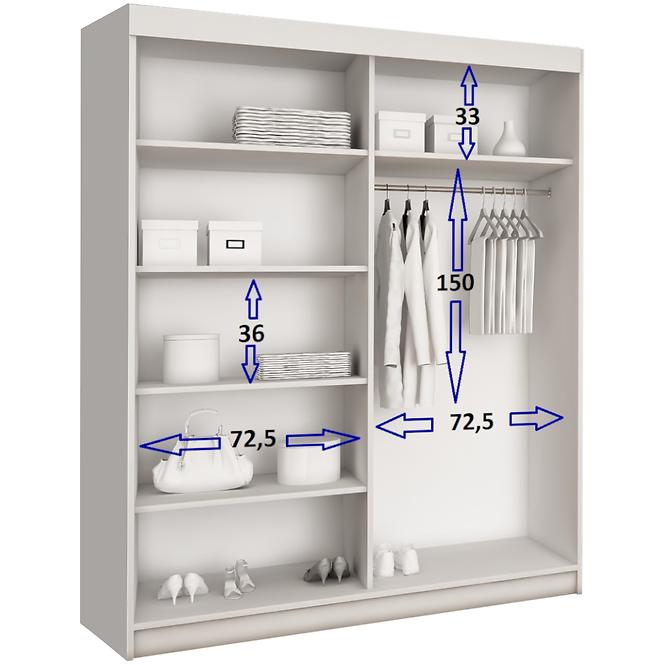 Schrank Top 15 150 Weiß