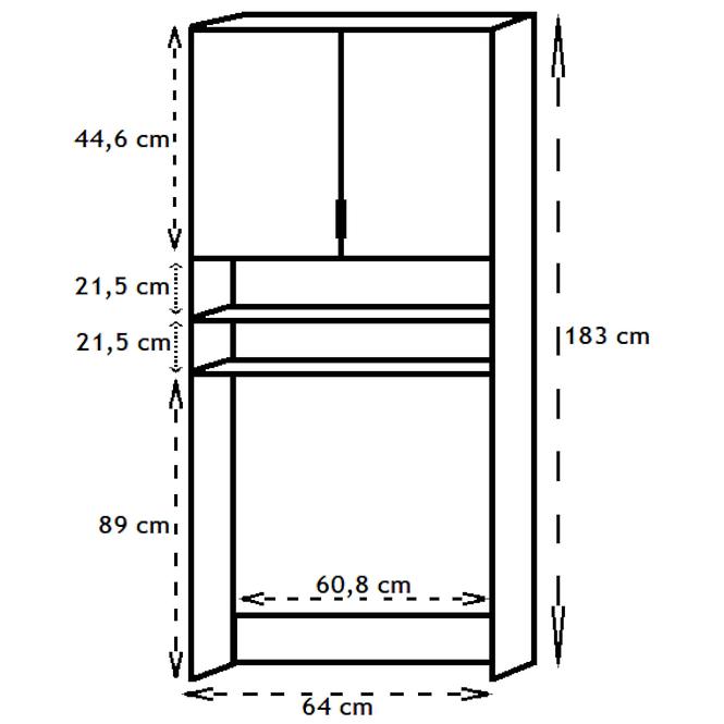 Waschmaschinenschrank Sana Weißer