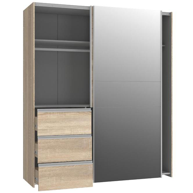 Schrank Winn 170cm Eiche Sonoma/Spiegel