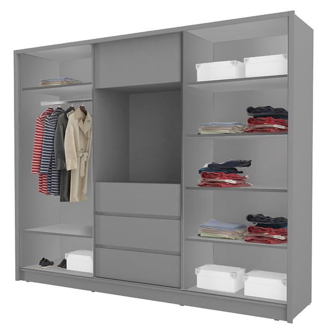 Schrank Tv 250cm Graphit/Spiegel