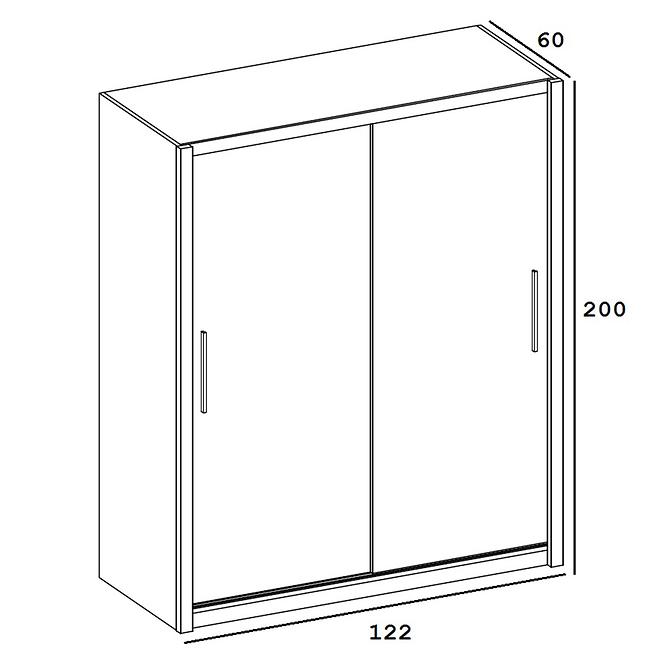 Schrank Verona 120 Sonoma/Weiß/Spiegel