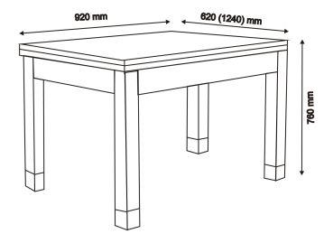 Couchtisch/Essentisch Iza Eiche Kraft