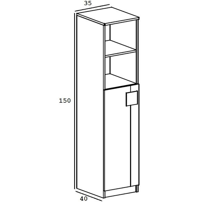 Regal Gumi G10 35cm Weiß/Anthrazit