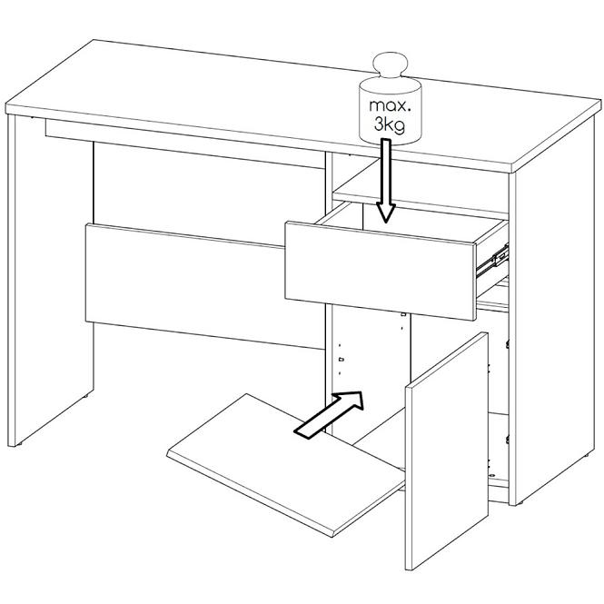 Schreibtisch Arca AR7 Arktisches Weiß