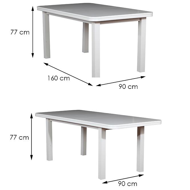 Essentisch St14 160x90+40 Weiß