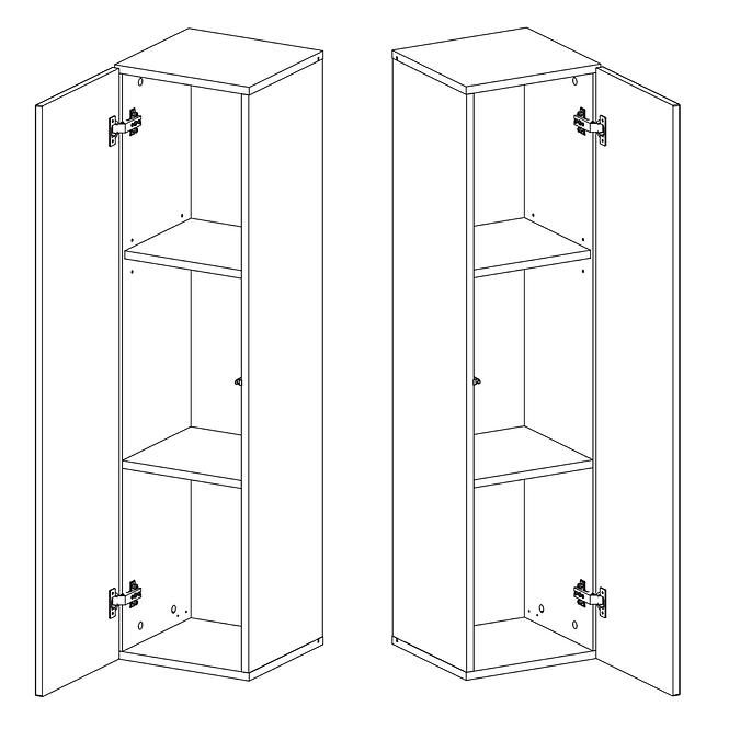 Hängender Schrank Switch SW2 Weiß