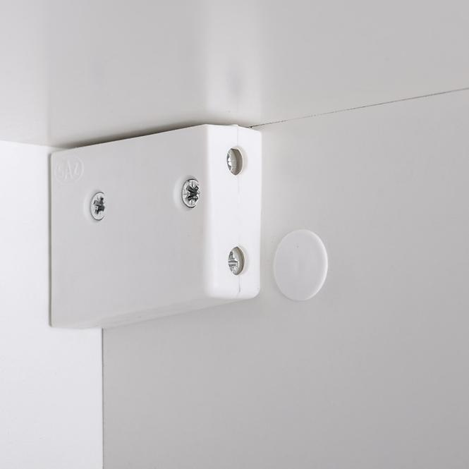 Wohnwand Switch Glass+Led Xii Weiß/Graphit