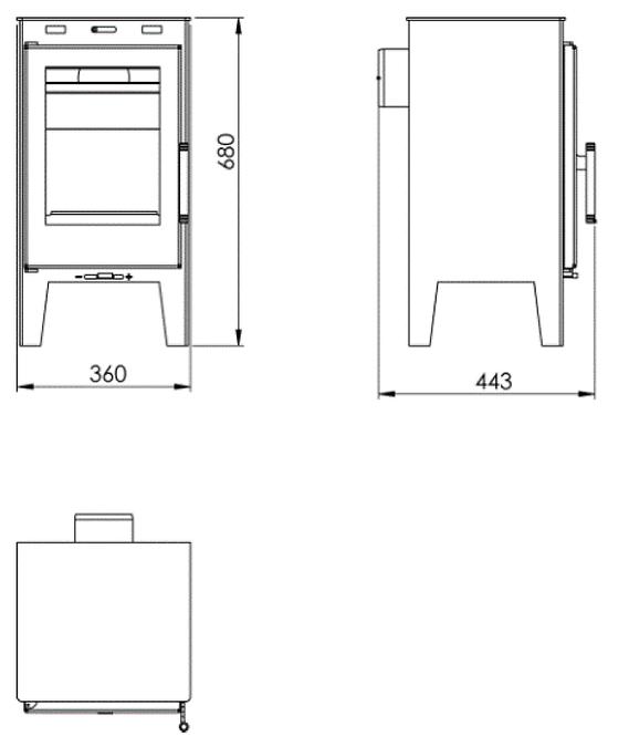 Kaminofen Lys 6KW Eco Design