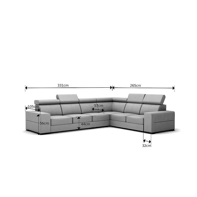 Ecksofa Apollo OT-2R Soro 90, Wenge Holz