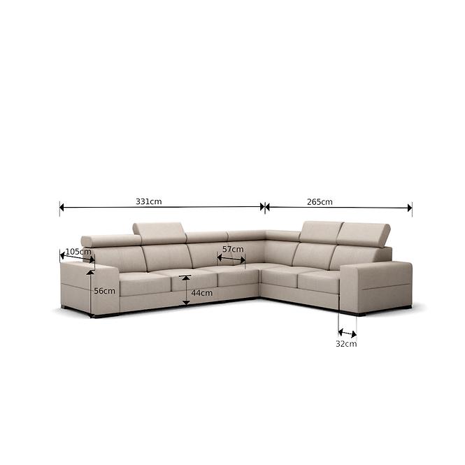 Ecksofa Apollo OT-2R Soro 23, Wenge Holz