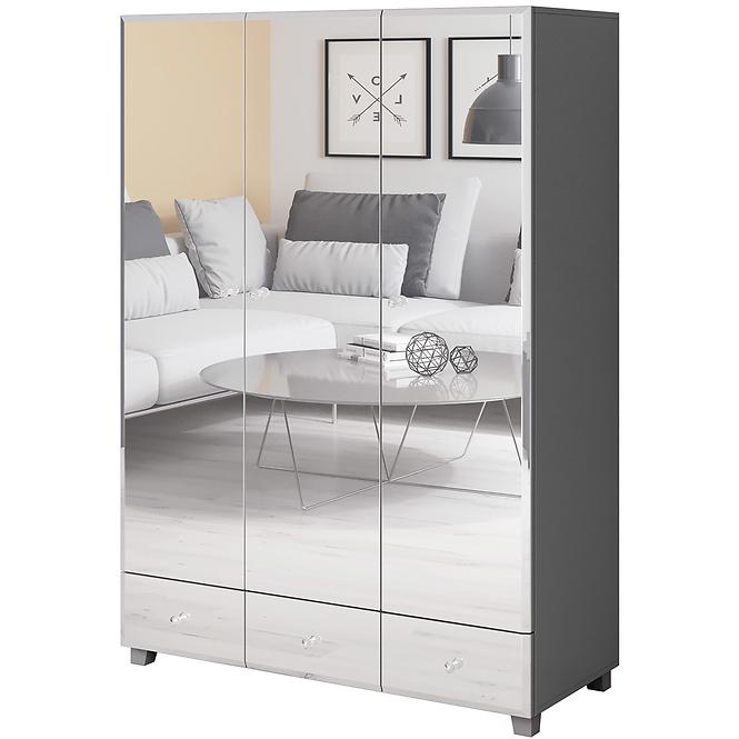 Schrank Bellagio 19 3d3s Grau