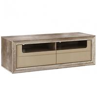 Tv Tisch Tiziano 2s Tzt12 Eiche Antik / Beige Glanz