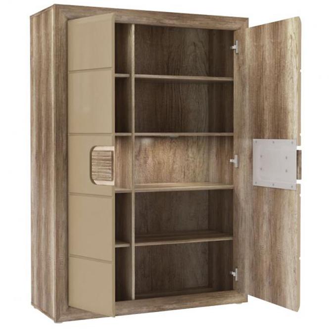 Schrank P Tiziano Tzs52rb Eiche Antik / Beige Glanz