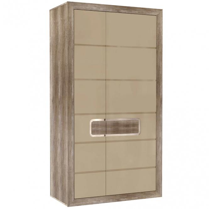 Schrank Tiziano Tzs721r Eiche Antik / Beige Glanz