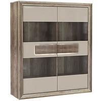 Vitrine  Tiziano 2d Tzv54b Eiche Antik / Beige Glanz