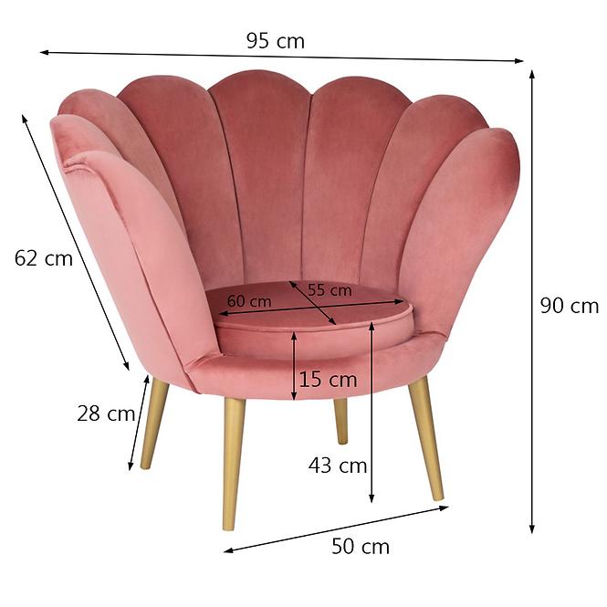 Sessel Tristan Bluvel 52/golden