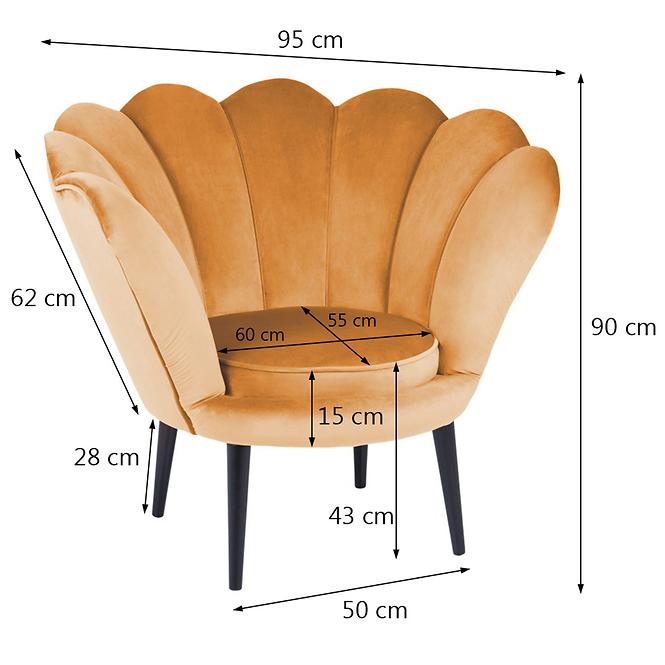 Sessel Tristan Bluvel 68/wenge