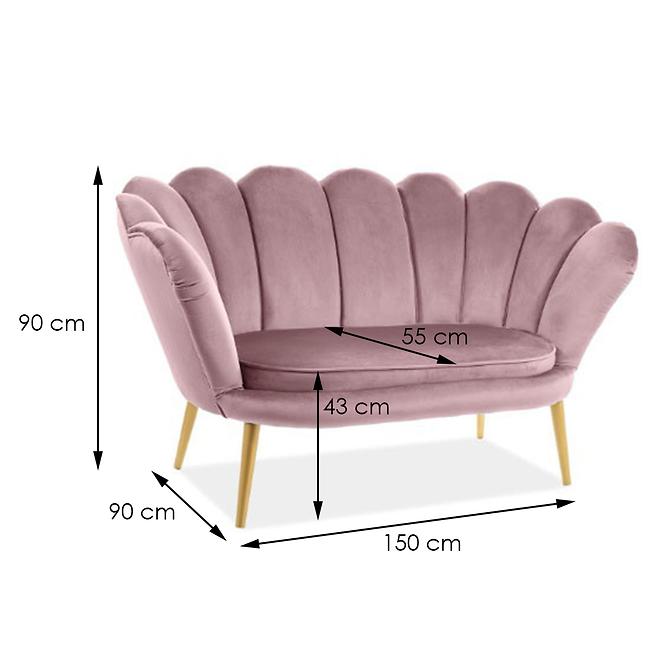 Sofa Tristan Bluvel 91/golden