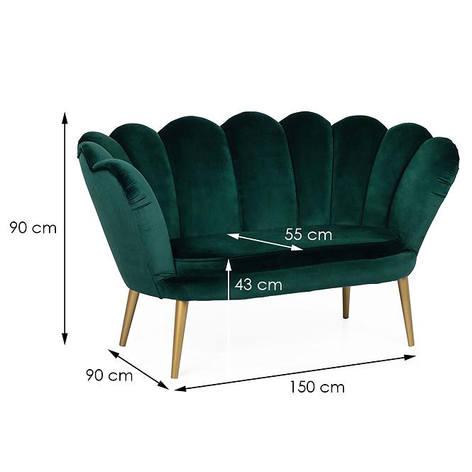 Sofa Tristan Bluvel 78/golden