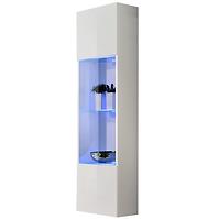 Vitrine Fly 42+Glas weiß+LED