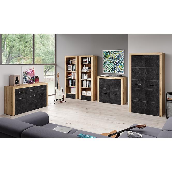 Wandschrank SMART 06 Eiche Wotan / Beton