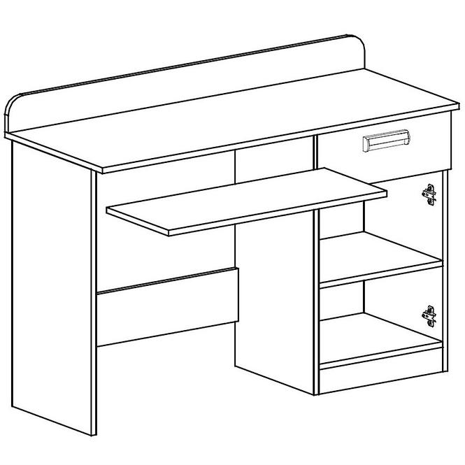 Schreibtisch Lorento 120cm Asche Coimbra/Grun