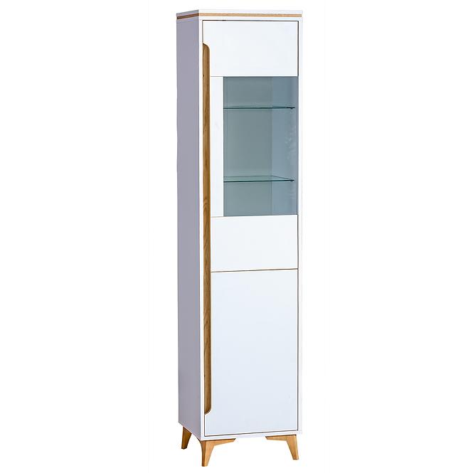 Vitrine Gappa 1D Esche/Weiß